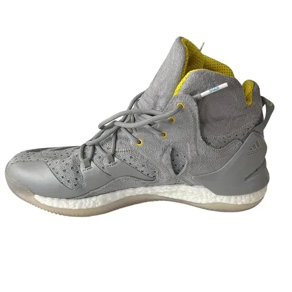Size 11.5 - adidas Sneakersnstuff x D Rose 7 Primeknit Onix Yellow White